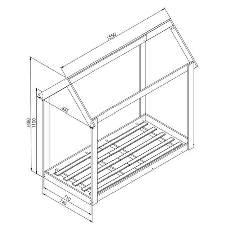 Imagem de Mini Cama Infantil Montessoriano 83,5cm Estilo Casinha MC7005 Art in Móveis