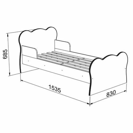 Imagem de Mini cama Infantil Quarto Solteiro MC 070 Branca 