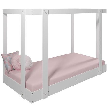 Imagem de Mini Cama Montessoriana com Dossel Doce Casinha Rosa  Pura Magia