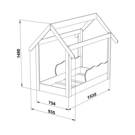 Imagem de Mini Cama Montessoriana MC060 DJD Móveis Branca/Rosa