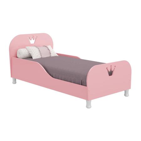 Mini Cama Multimóveis Rei Rainha 100% MDF para colchão 150cmx70cm Rosa REF.2321.157 Imagem de Mini Cama Multimóveis Rei Rainha 100% MDF para colchão 150cmx70cm Rosa REF.2321.157