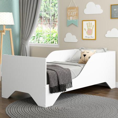 Mini Cama Pirulito com colchão Multimóveis 100% MDF Branca Imagem de Mini Cama Pirulito com colchão Multimóveis 100% MDF Branca