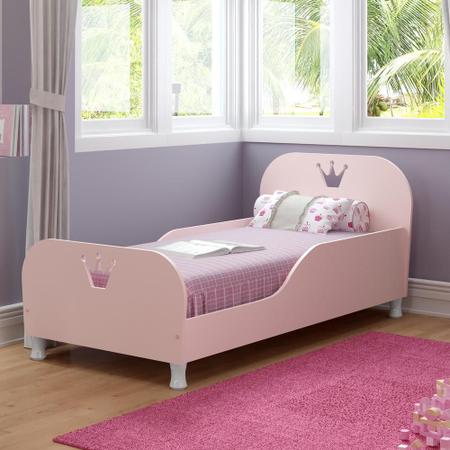 Mini Cama Realeza com colchão 150cmx70cm 100% MDF Multimóveis Rosa Imagem de Mini Cama Realeza com colchão 150cmx70cm 100% MDF Multimóveis Rosa