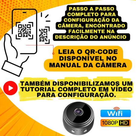 Imagem de Mini Câmera Wifi Sem Fio Pequena Discreta Gravador Voz Bateria Segurança Vigilância Remoto A9 Full HD 1080p Sensor Movimento