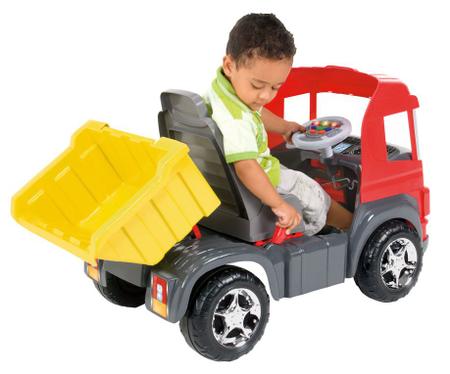 Caminhão Brinquedo Caçamba 4x4 Infantil Menino 30x17cm