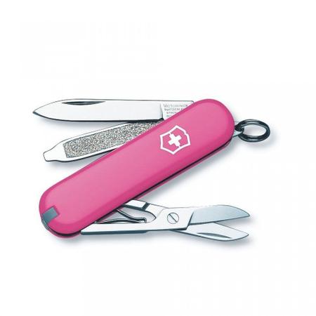 Imagem de Mini Canivete Suíço Classic Victorinox Rosa 7 funções Original.