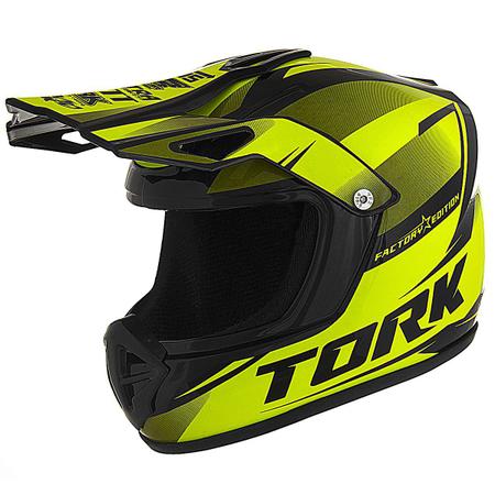 Imagem de Mini Capacete Enfeite Decoração Motocross Pro Tork Factory Edition Cross