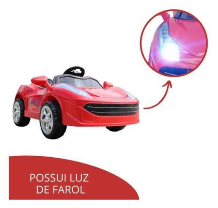 MINI CARRO ELETRICO IMPORTWAY BW097AZ INFANTIL VERMELHO C