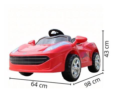 Imagem de Mini Carro Eletrico 6v Infantil Vermelho 3km/h BW005VM Importway