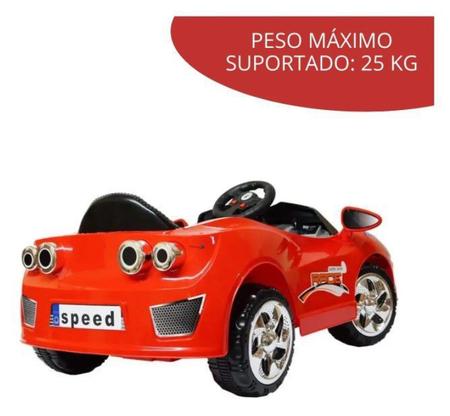 Imagem de Mini Carro Eletrico 6v Infantil Vermelho 3km/h BW005VM Importway