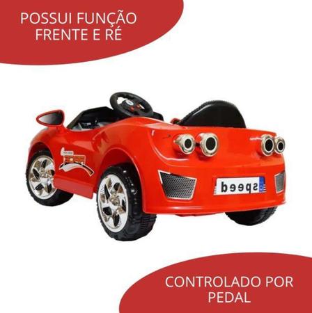 Imagem de Mini Carro Eletrico 6v Infantil Vermelho 3km/h BW005VM Importway
