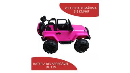 Mini Carro Elétrico Infantil Com Controle Remoto Rosa BW028RS