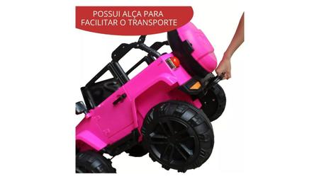 Mini Carro Elétrico Infantil Com Controle Remoto Rosa BW028RS