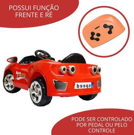 Imagem de Mini Carro Elétrico Infantil 6v Importway Com Controle Remoto Vermelho