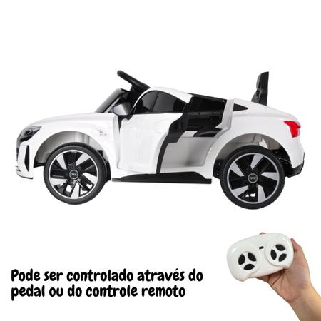 Imagem de Mini Carro Elétrico Infantil Audi E-tron 6V com Sistema de Som e Controle Remoto