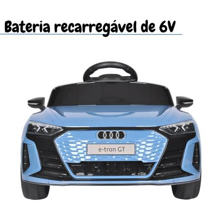 Imagem de Mini Carro Elétrico Infantil Audi Etron Gt Bateria 6V Azul Motorizado Controle Importway Bw-273az