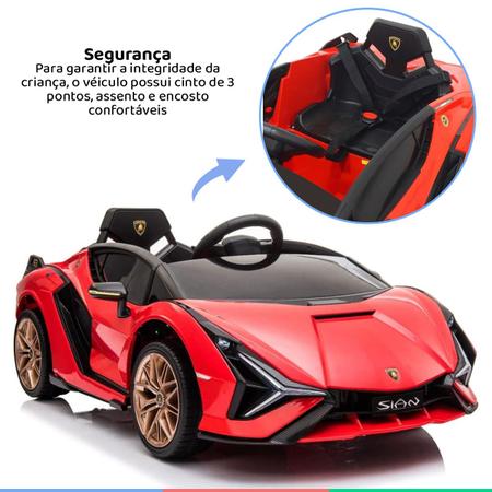 Mini Carro Elétrico Infantil Criança 6V Lamborghini Sián Controle