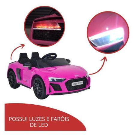 Mini Carro Elétrico Infantil Criança 12V Audi R8 Spyder Controle