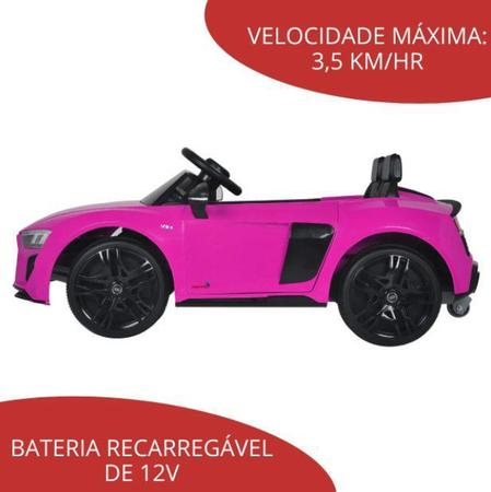 Mini Carro Elétrico Infantil Criança 12V Audi R8 Spyder Controle