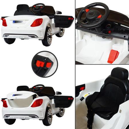 Mini Carro Elétrico Infantil com Controle Remoto - BW007BR - Importway -  Branco