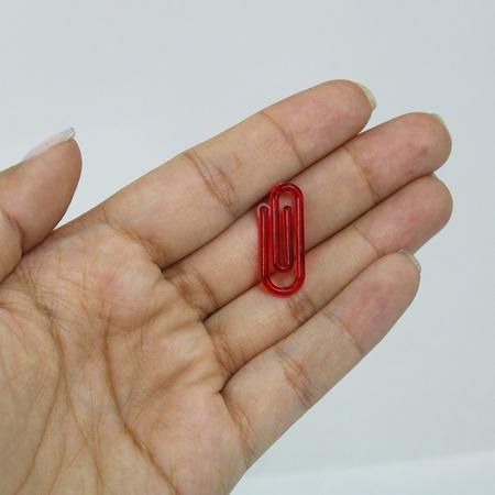 Imagem de Mini Clips 25mm Vermelho Prendedor De Papel Com 1000 Unidades