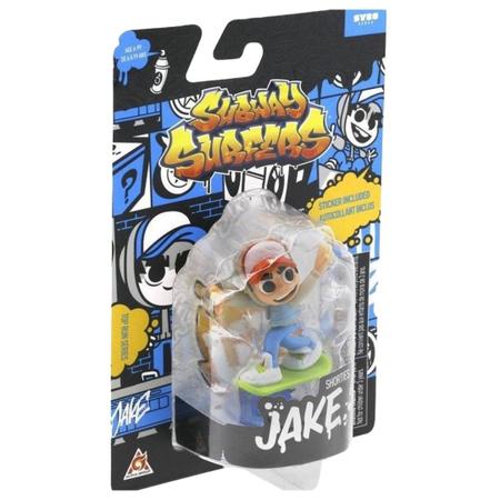 Coleção 04 Bonecos Miniaturas do Personagem Jake do Jogo Subway