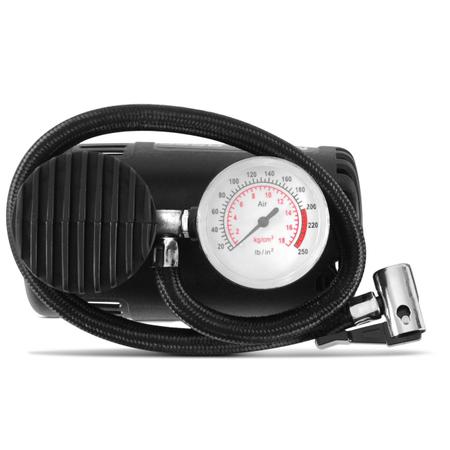 Imagem de Mini Compressor Ar Automotivo Multiuso 12V 250 PSI Manômetro 3 Bicos Pneu Bola Multilaser AU601