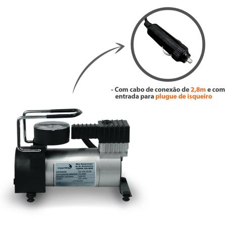 Imagem de Mini Compressor De Ar Automotivo Portátil P/ Encher Pneu 150psi 35l/min 12v