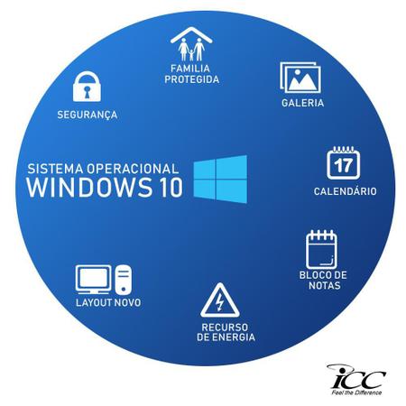 Imagem de Mini Computador Icc Dual Core 8gb HD 500gb Dvdrw Kit Monitor 19,5 Windows 10