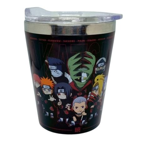 Copo Com Tampa do Naruto Clássico Time 7 - 200ml - Zonacriativa