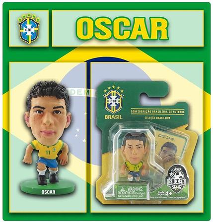 B4916 Mini Jogadores Seleção Brasil 2014 Soccer Starz Oscar