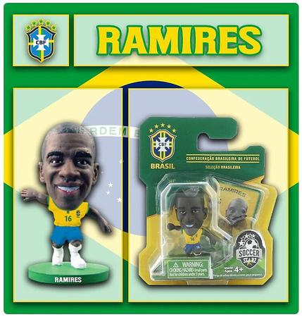 Mini Craque Soccerstarz - Dante, Ramires E Jô - Brasil