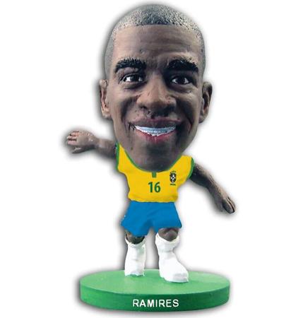 Mini Craque Soccerstarz - Dante, Ramires E Jô - Brasil