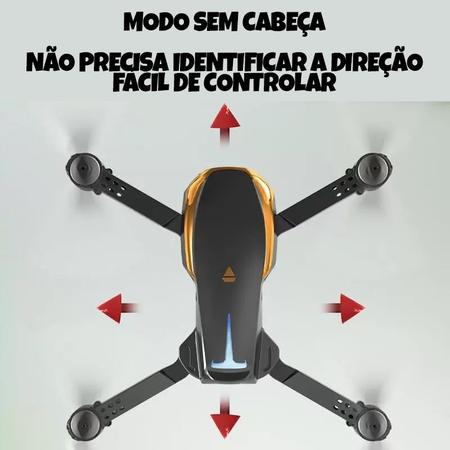 Imagem de Mini Drone 8m 2 Câmeras 4k Controle de Estabilidade 50x Zoom 3 Velocidades
