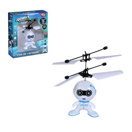 Imagem de Mini Drone Brinquedo Infantil Robô Helicóptero Voador Com Infravermelho Sensor A Mão Voa Verdade Recarregável