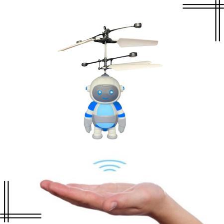 Mini Drone Robô Voador Azul Voa de Verdade Brinquedo - Robomix