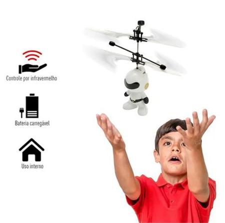 Imagem de Mini Drone Robo Voador Com Sensor Brinquedo Infantil Mega Compras