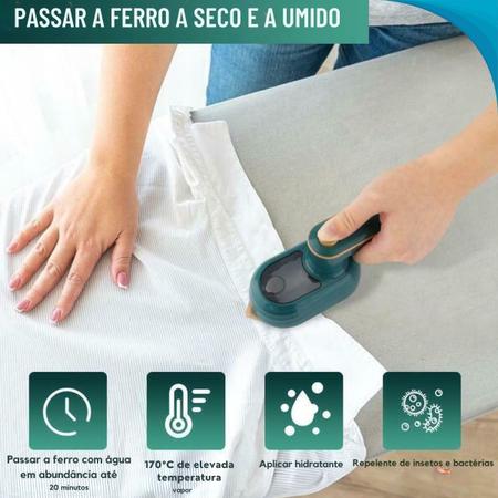 Imagem de Mini Ferro de Passar Portátil Pequeno Para Roupas Sempre Impecáveis Garantia