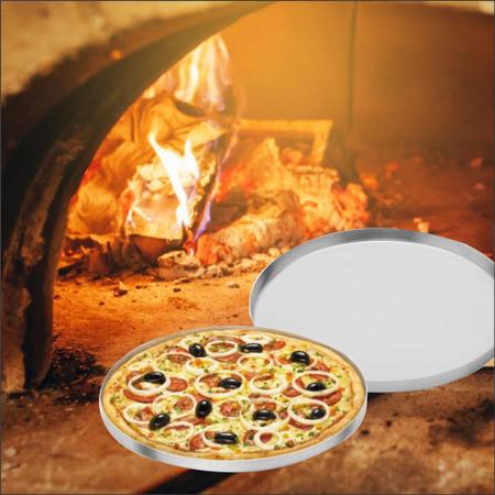 Imagem de Mini Forma De Pizza 10 Cm Jogo 10 Peças Aluminio Resistente