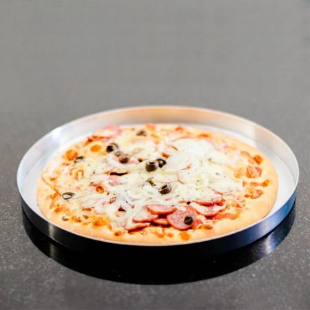 Imagem de Mini Forma De Pizza 10 Cm Jogo 10 Peças Aluminio Resistente