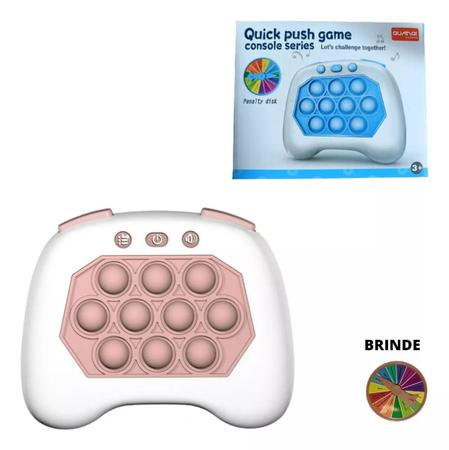 Mini Game Console Pop-it Gamer Console Anti Stress Quick Push Atualizado  Rosa Com Branco - QUANQI - Minigame - Magazine Luiza