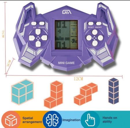 Mini Game Jogo Tetris Retro Portátil lcd 23 Jogos + 2 Pilhas Educativo Quebra  Cabeça Blocos para Crianças Adulto - lvo