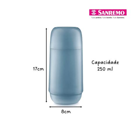 Imagem de Mini Garrafa Térmica Adorar 250ml Sanremo - Pequena Água Café Chá Leite Infantil