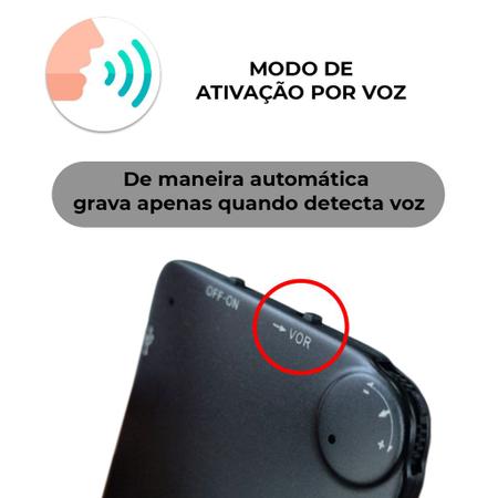 Imagem de Mini Gravador Espião Profissional Portátil 8gb Comando Sensor Voz Áudio Micro Escuta