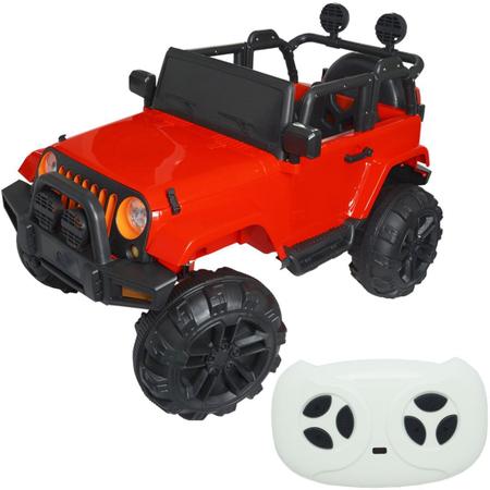 Mini Carro Elétrico Jipe Vermelho Infantil Criança 12V Com Controle Remoto  Luz Som Usb Mp3 Importway - Auto Equip