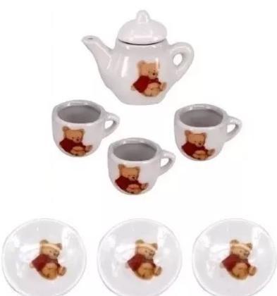 Kit Mini Jogo De Chá Cozinha Porcelana Infantil 9 Peças Flor Lembrancinha  Art Brink no Shoptime