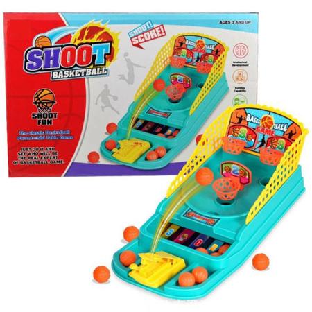 Mini Jogo De Basquete Brinquedo Sensorial 2 Jogadores