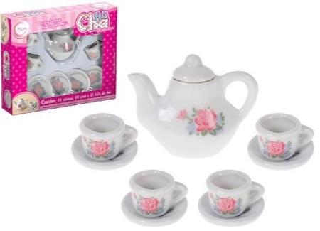 Mini jogo de cha infantil porcelana brinquedo lembrancinha art