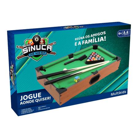 Mini Jogo De Mesa Sinuca Bilhar Madeira Completa Tacos Bolas Certificada  Inmetro - Toys - Mesa de Sinuca - Magazine Luiza