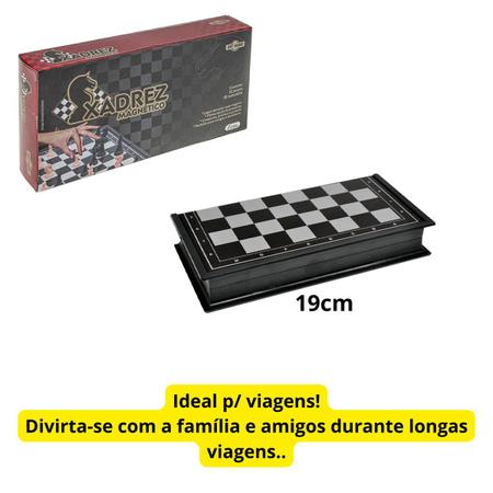 Mini Jogo De Xadrez Magnético 32 Peças Portátil Compacto amigos e